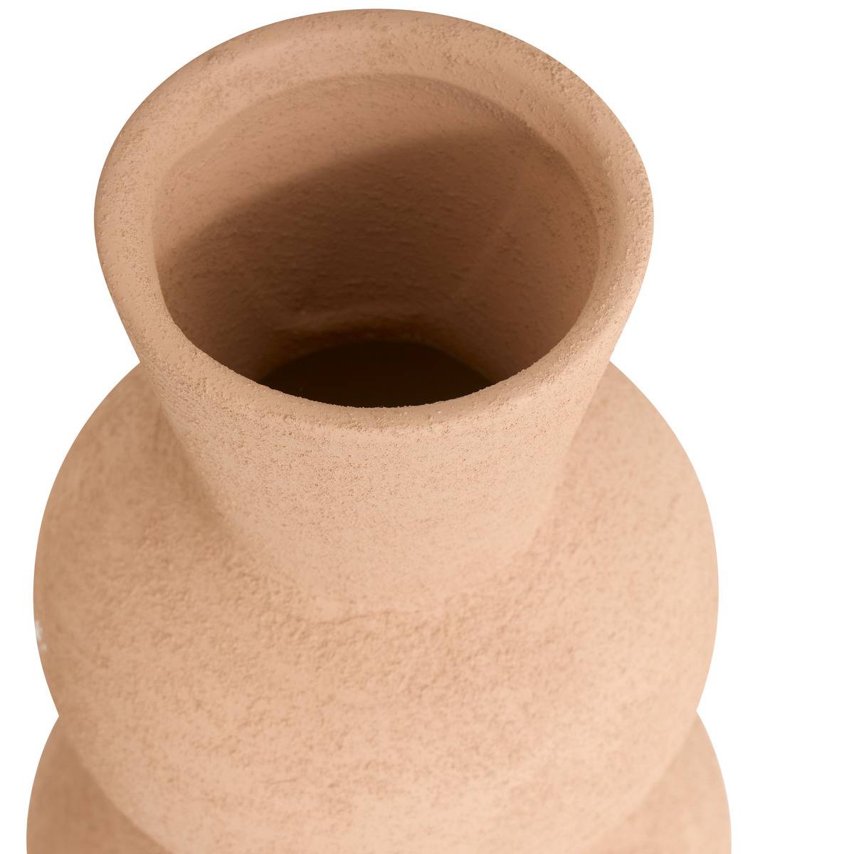 Vase totem élancé en dolomite EZIA marron tonka, ATMOSPHERA
