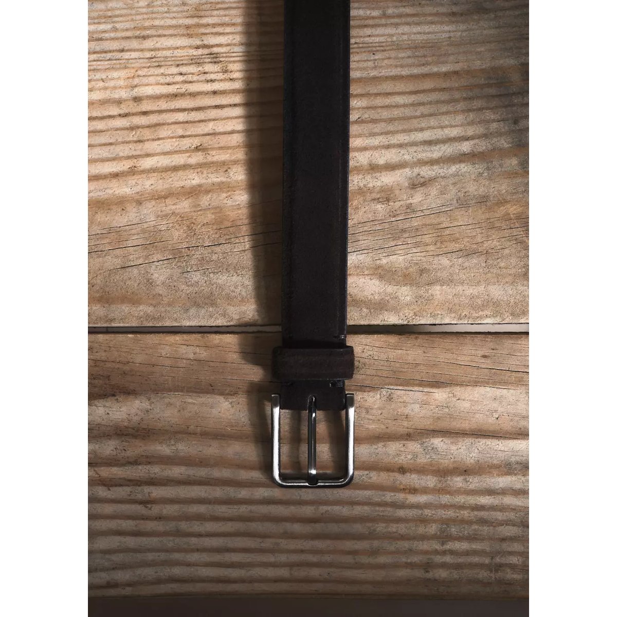 Ceinture en cuir suédé 100 % cuir bovin chocolat, MANGO MAN