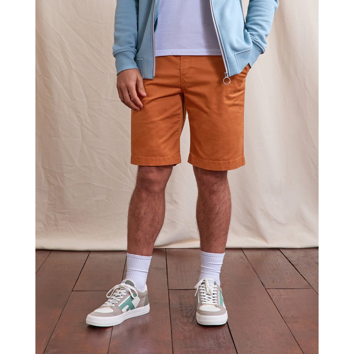Short chino SAULIEU brique clair, FAGUO