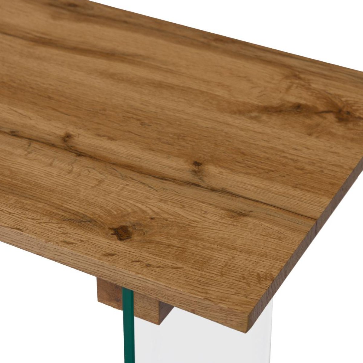 Console en verre et MDF L120 cm Davis marron, AMADEUS