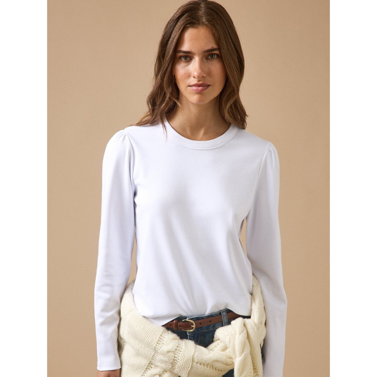 T-shirt  coton biologique blanc, CYRILLUS