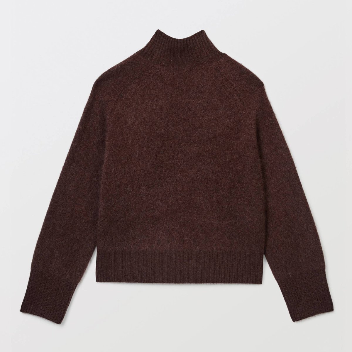 Pull manches longues à col montant contenant de l'alpaga pudding, MONOPRIX