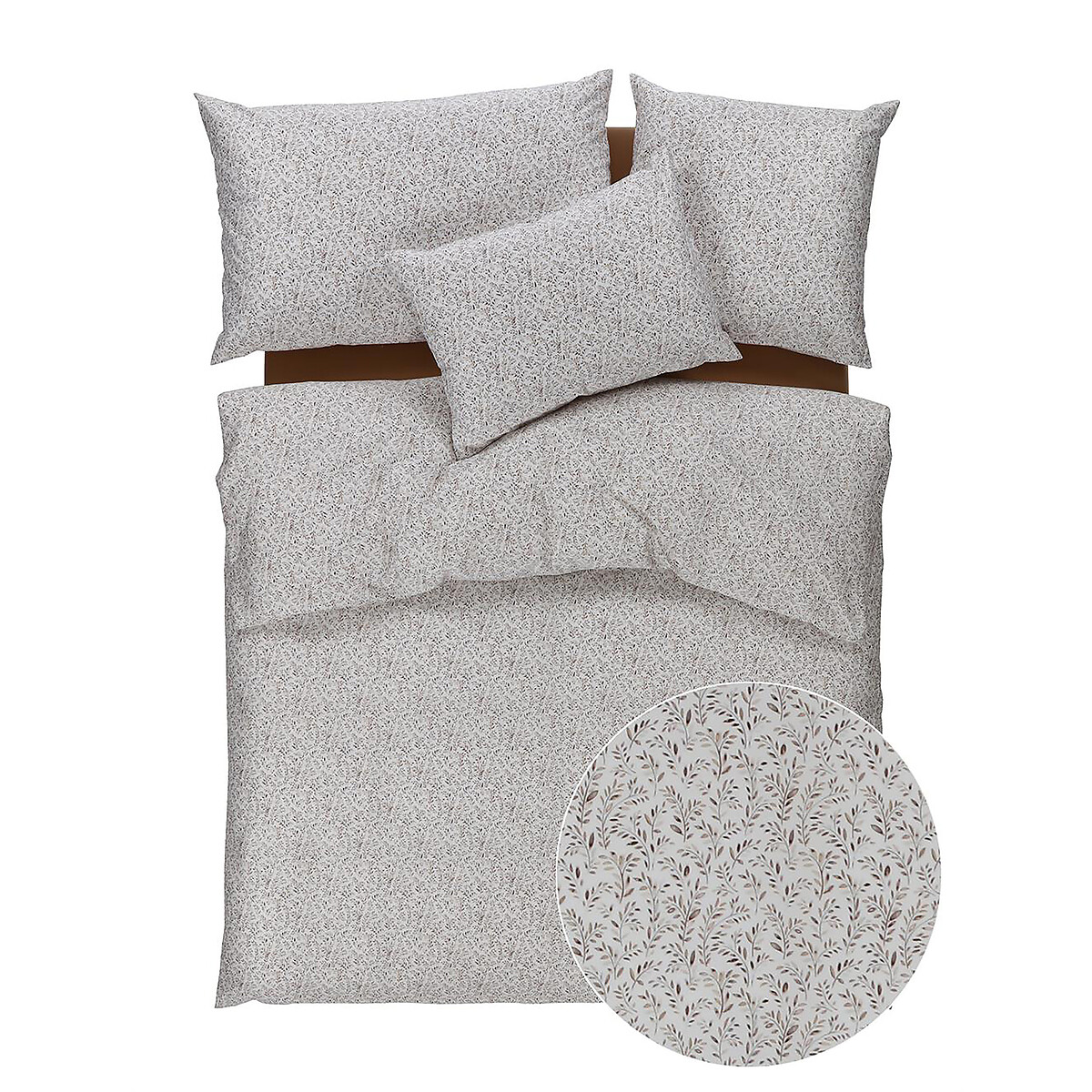 Fourre de duvet en satin de coton - Orson - avec taie(s) 65*65 brun, EUROPE & NATURE