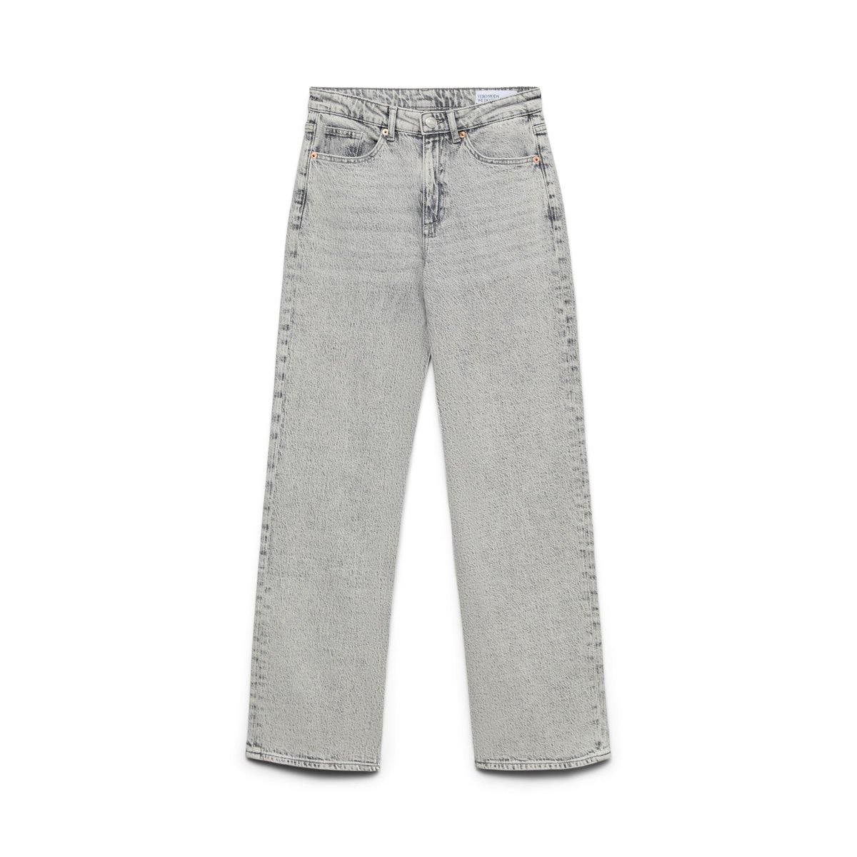 Jean À Coupe Large light grey denim, VERO MODA
