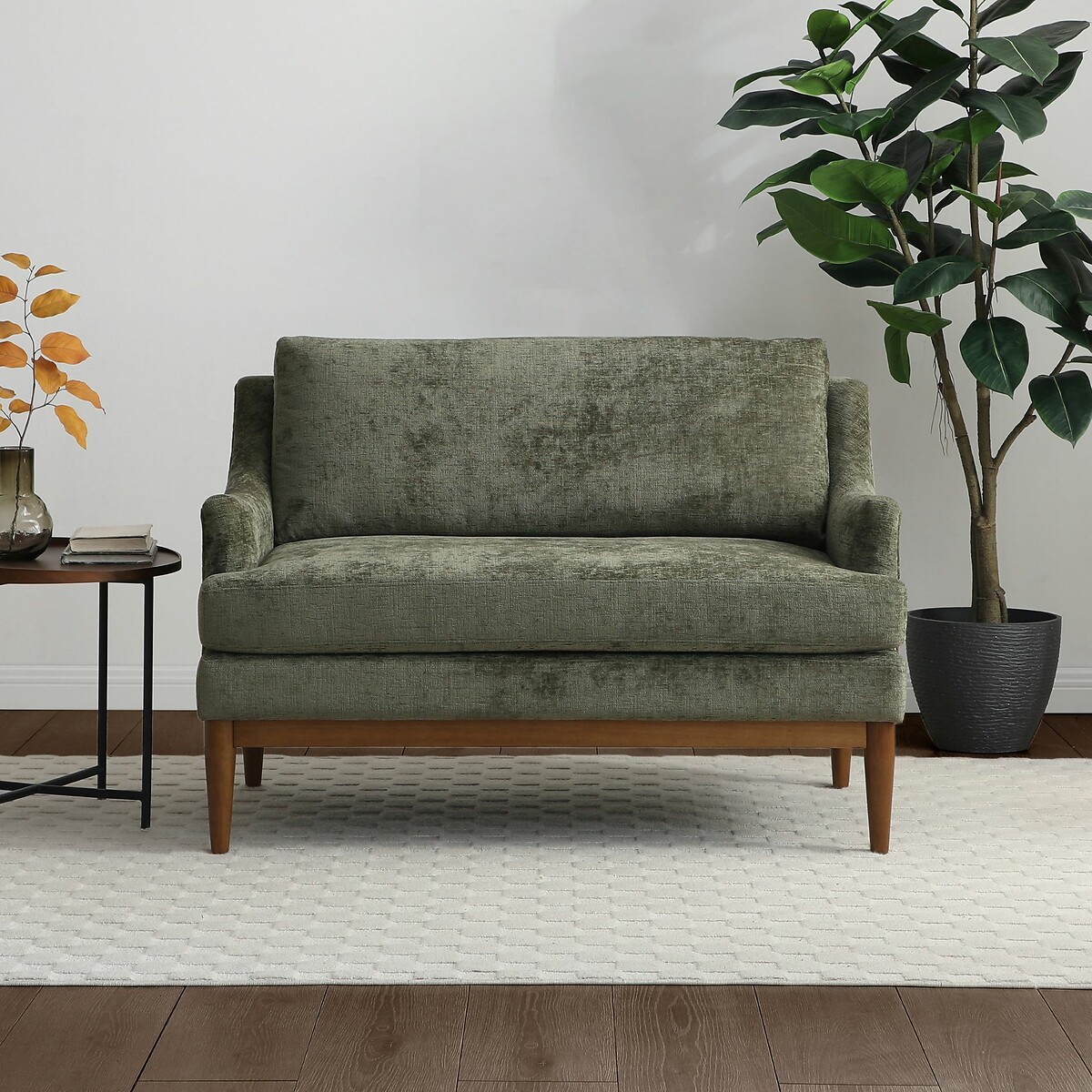 Bexley Chenille 2 Seater Accent Sofa olive, SO'HOME