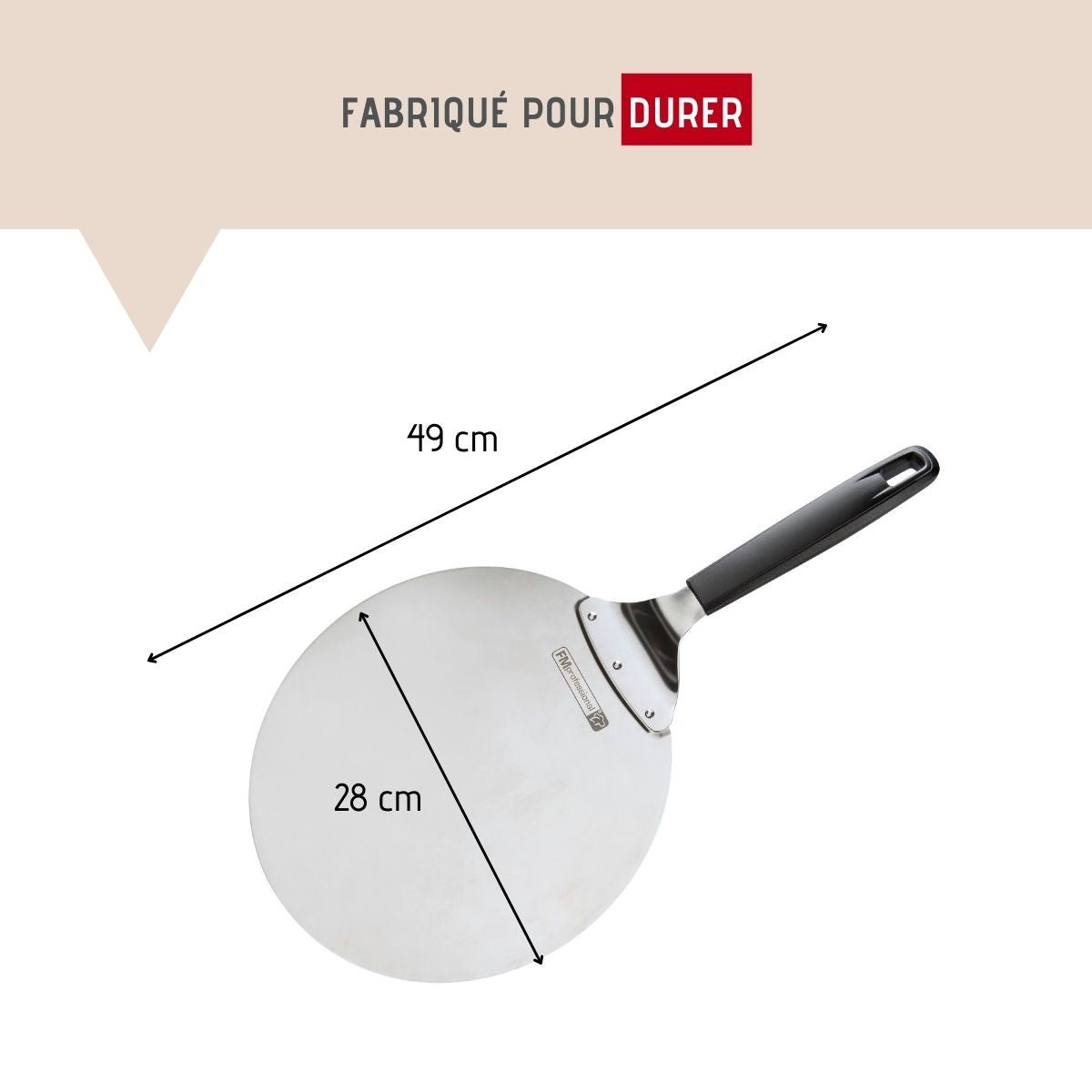Pelle à pizza ou tarte flambée Pizza noir,gris, FM PROFESSIONAL