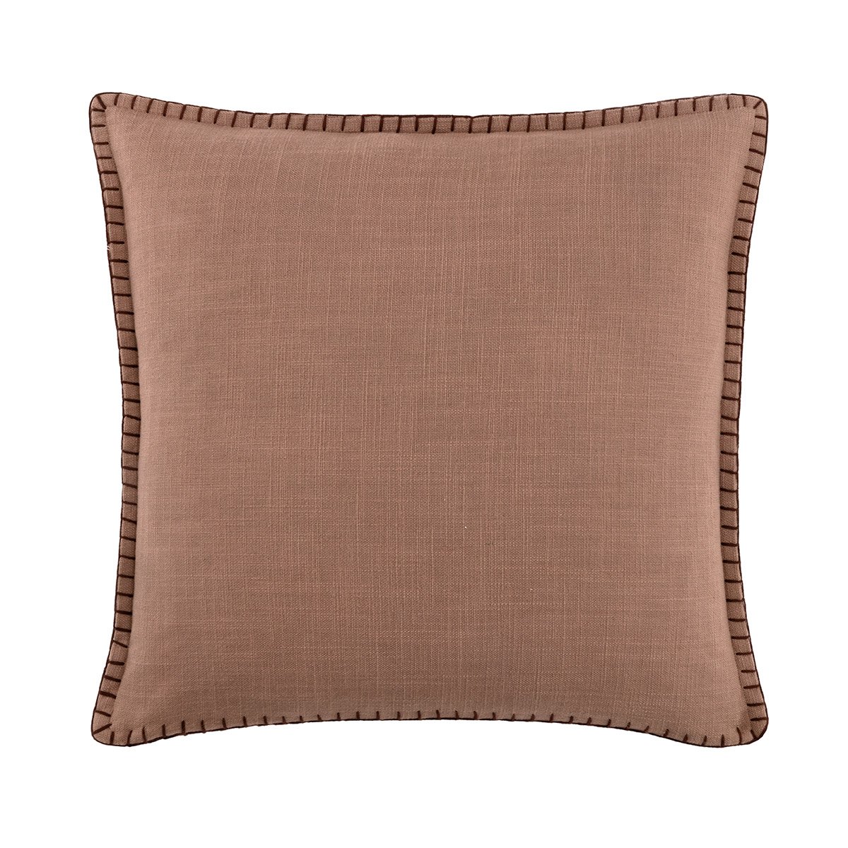 Housse de coussin en coton marron, SPENCER a motif, DESFORGES
