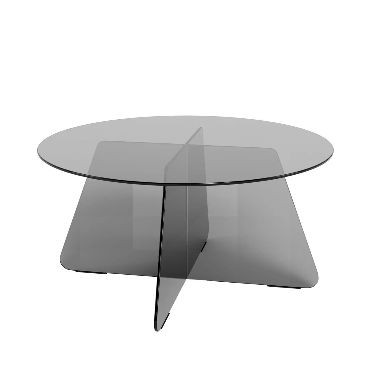 Table basse ronde D80 en verre - LUMA noir, HELLIN, DEPUIS 1862