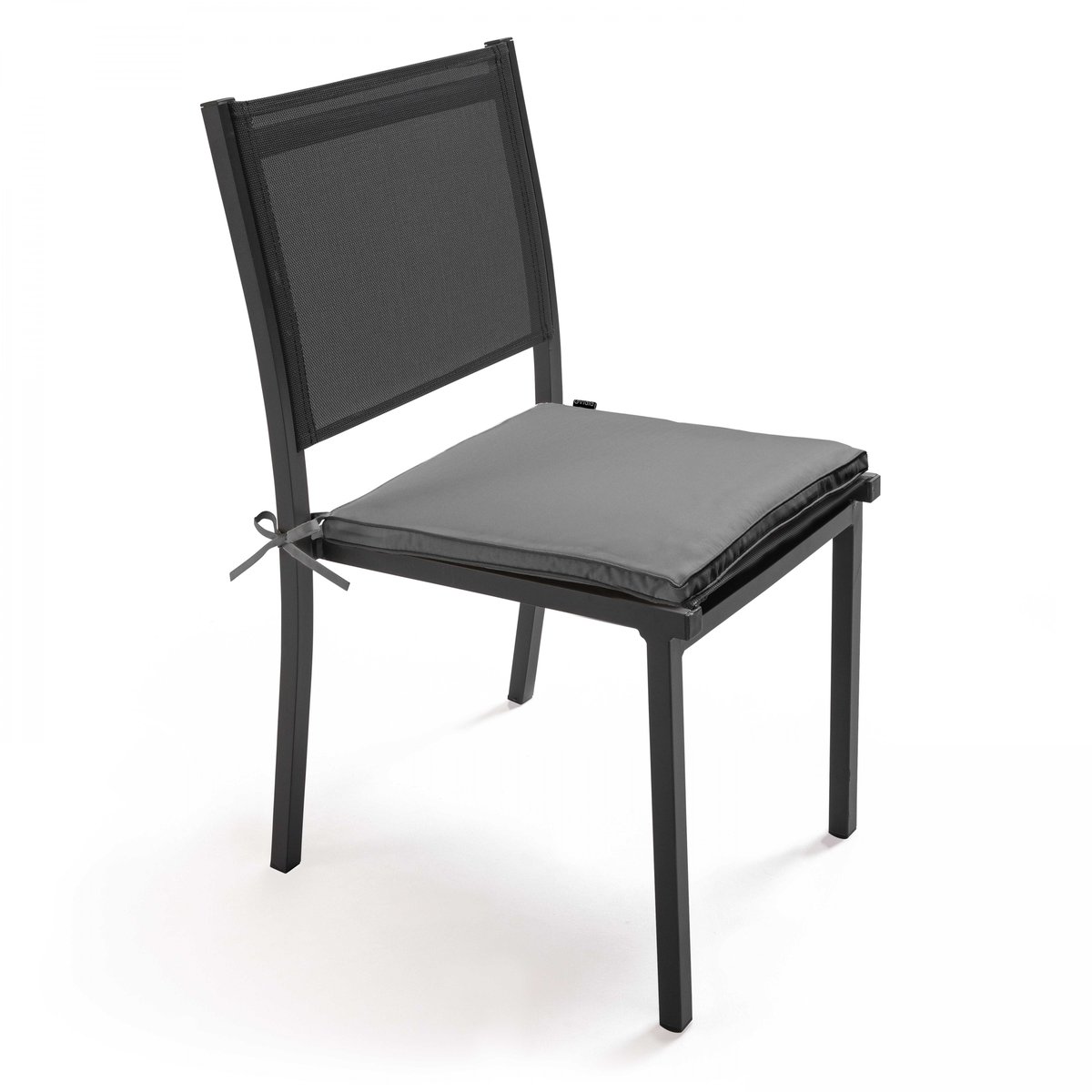 Lot de 4 galettes de chaise (40 x 40 x 30 cm), MACHU gris, OVIALA