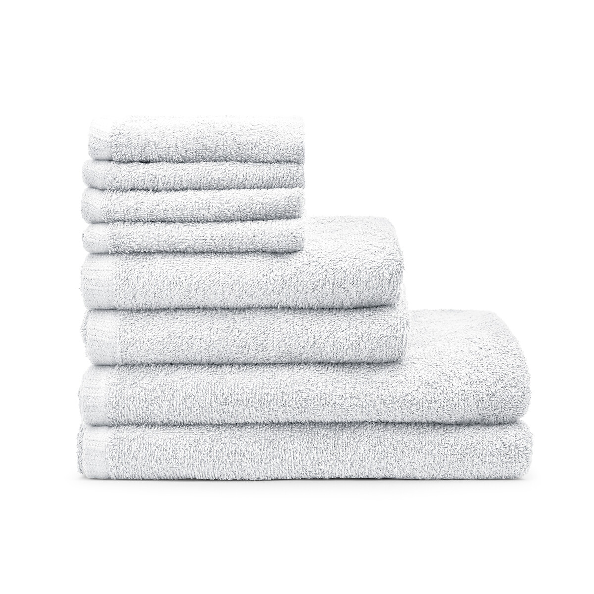 Quick Dry Cotton 8 Piece Towel Set white, CATHERINE LANSFIELD