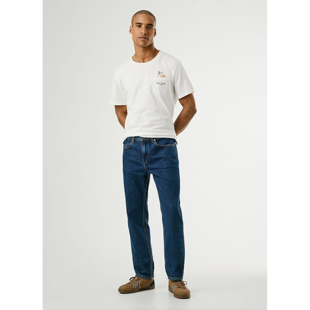 Jean Straight Byron bleu foncé, PEPE JEANS