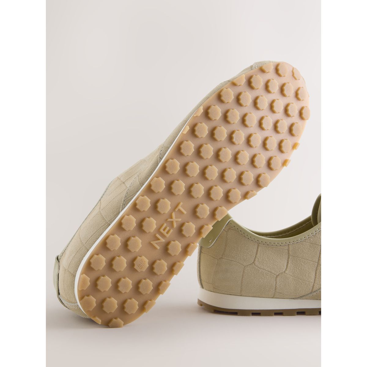 Baskets fines en cuir forever comfort® naturel, NEXT