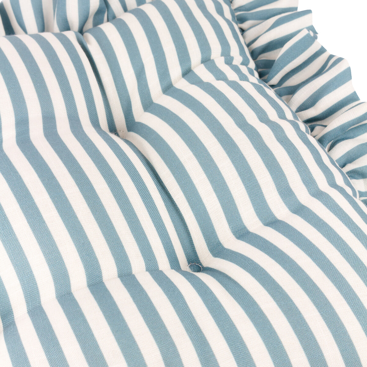 Set of 2 Millie Ruffle Indoor/Outdoor Seat Pads blue, WYLDER