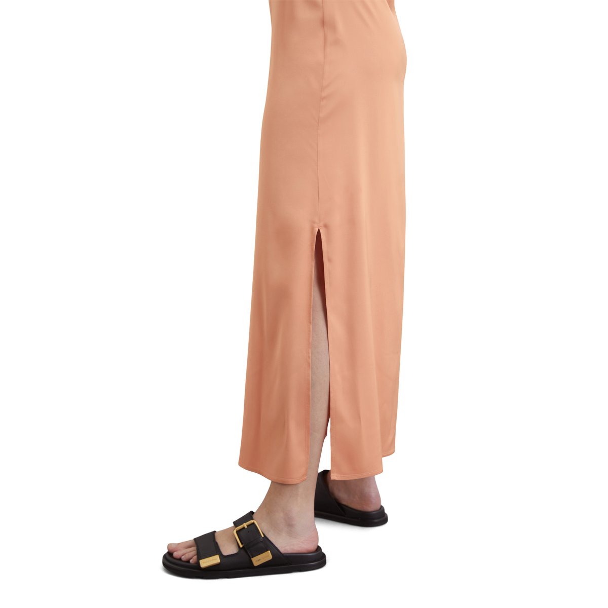 Robe en satin regular en viscose stretch rouge clair, MARC O'POLO