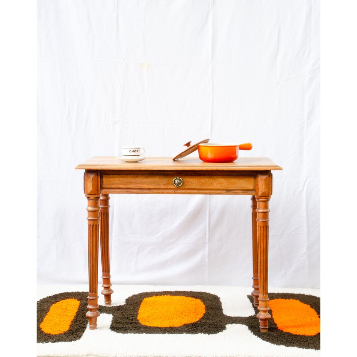 Bureau en merisier Edouard N°1110 - Bon état bois foncé, DEBONGOUT