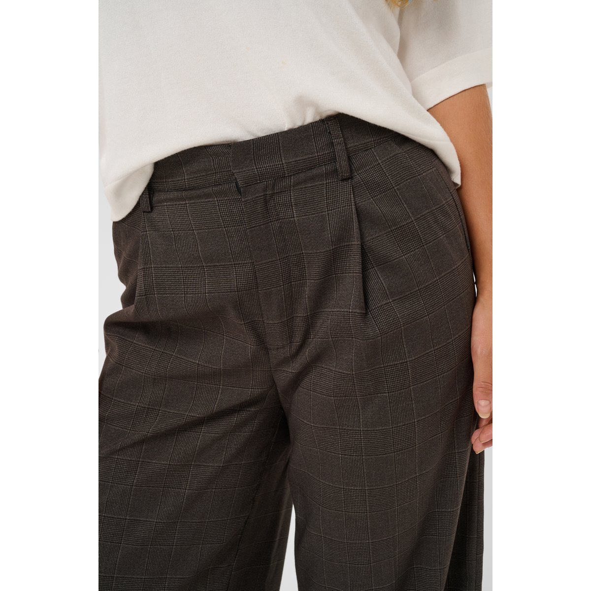 Pantalon de costume gris dark grey check, KAFFE