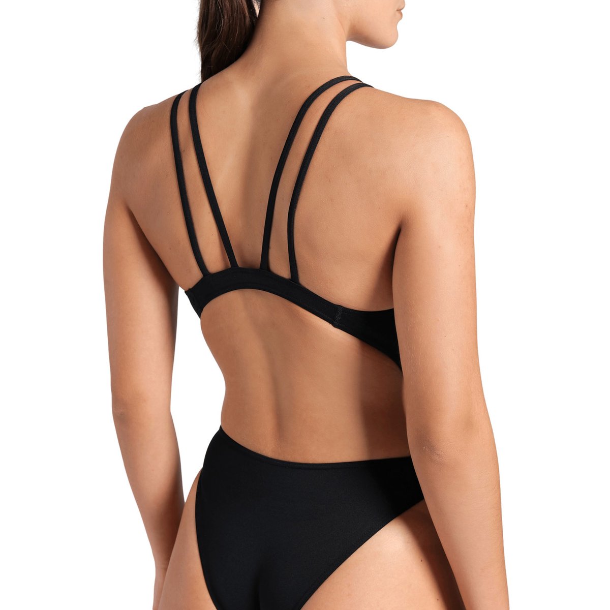Maillot de bain arena Performance Solid Tech Multi Back pour femme black-white, ARENA