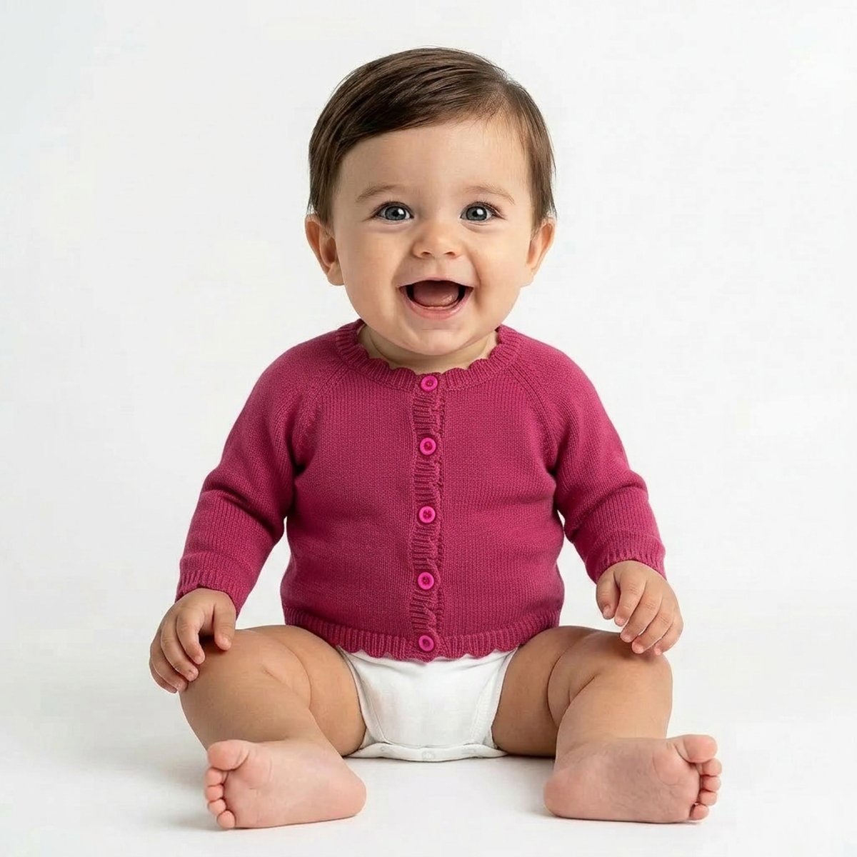 Cardigan bébé - Très bon état rose, MARIE PUCE