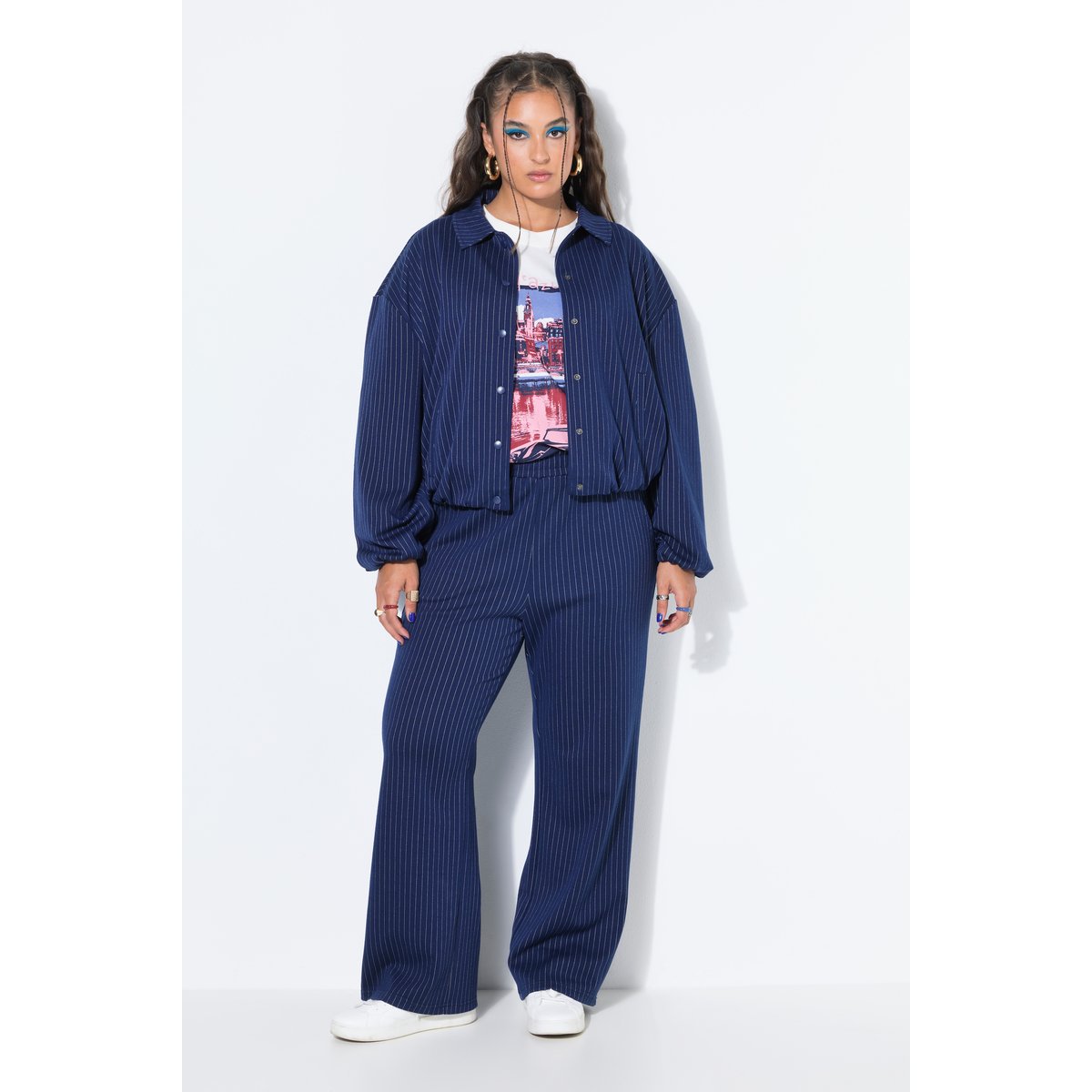 Blouson à rayures oversize marine, STUDIO UNTOLD