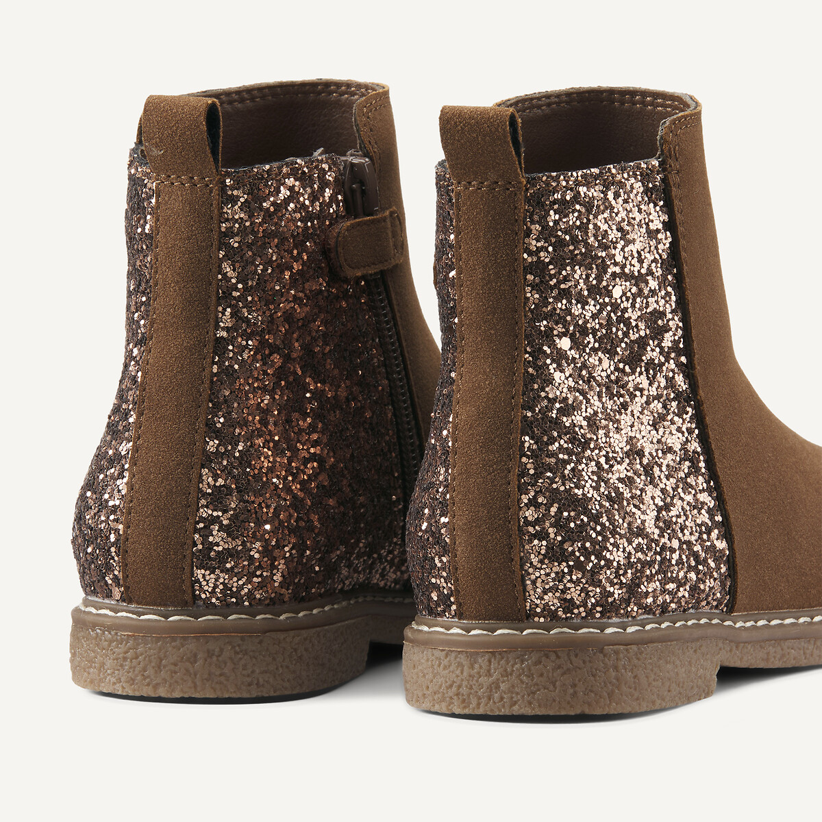 Bottines chelsea, détail girly camel, LA REDOUTE COLLECTIONS