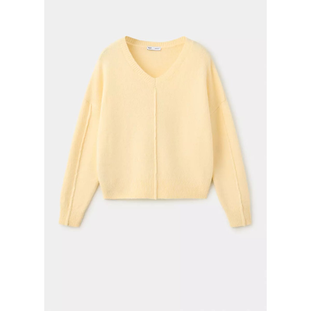 Pull détail coutures jaune, MANGO TEEN