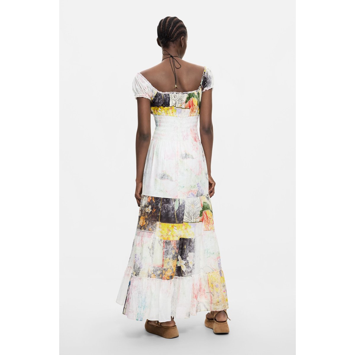 Robe à manches courtes 100 % coton multicolore, DESIGUAL