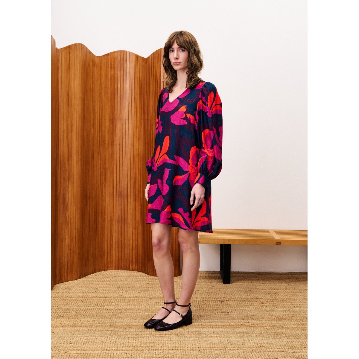 Robe  CALLIE geo flowers, FRNCH