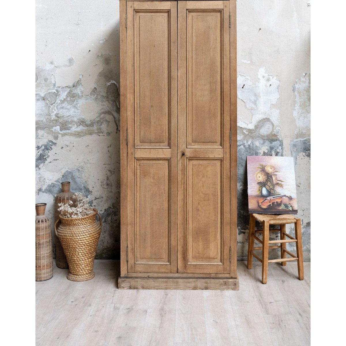 Armoire parisienne en bois Blandine N°532 - Bon état bois clair, DEBONGOUT