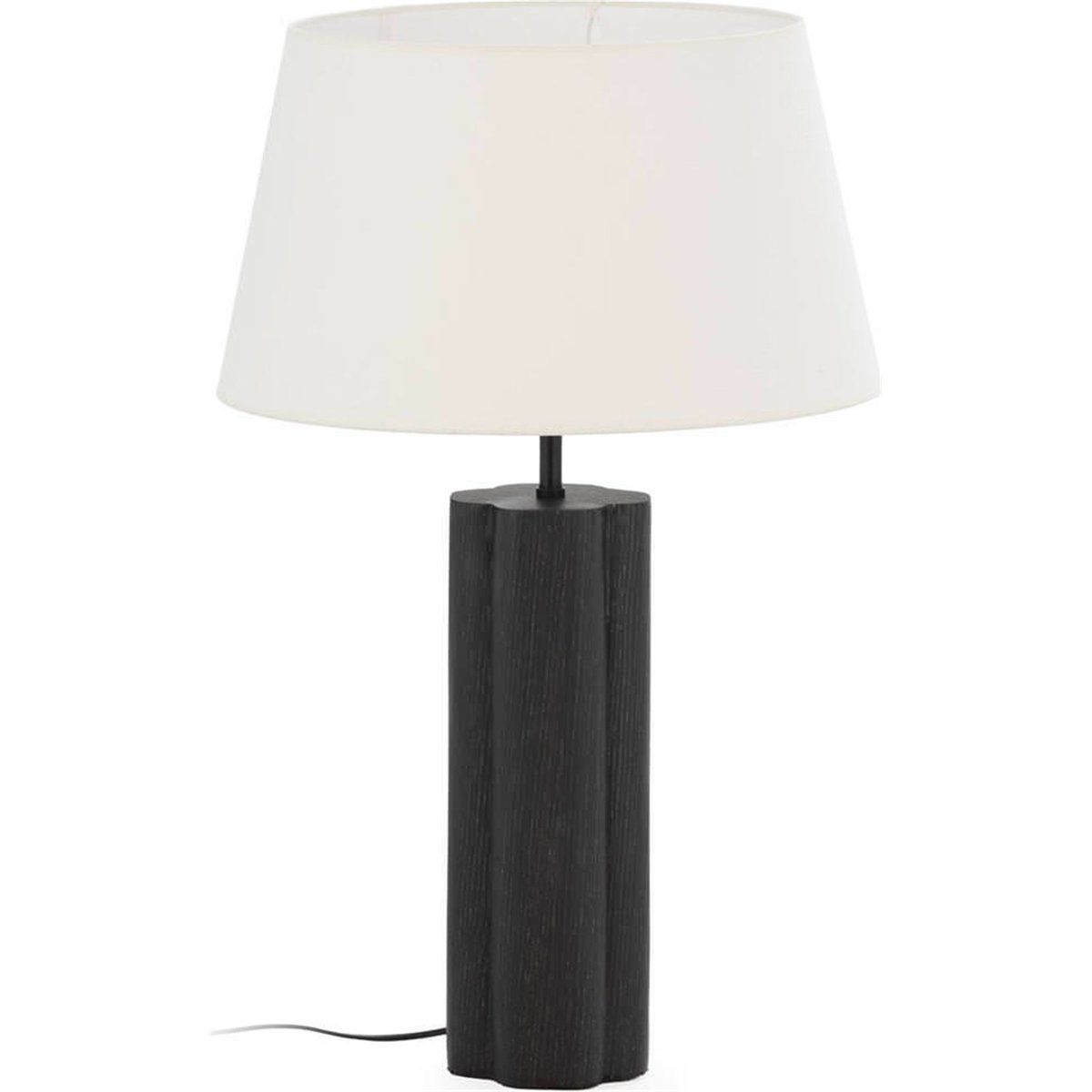 Lampe à poser en métal au pied texturé noir et blanc, RECOLLECTION