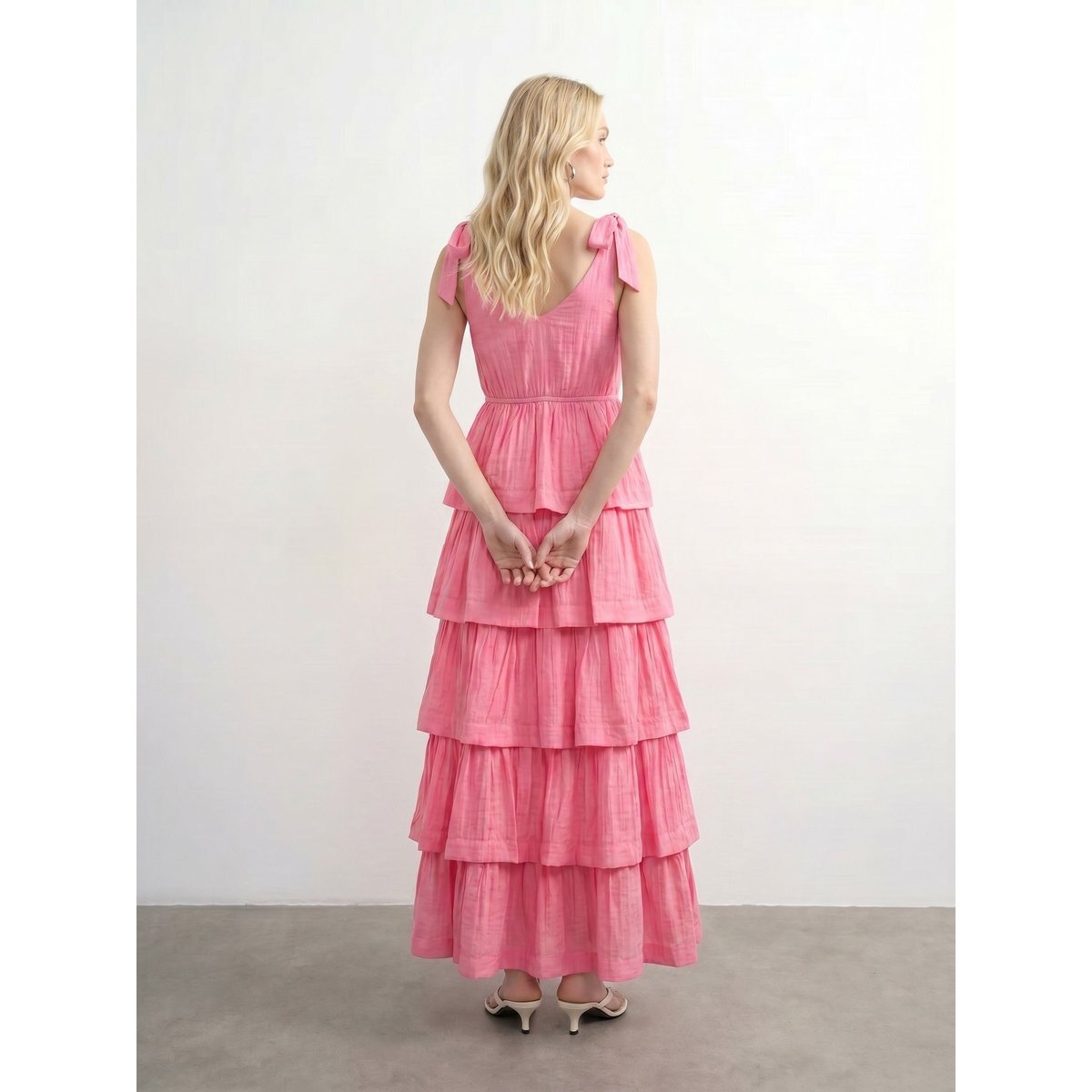 Robe À Volants pink cosmos, VERO MODA