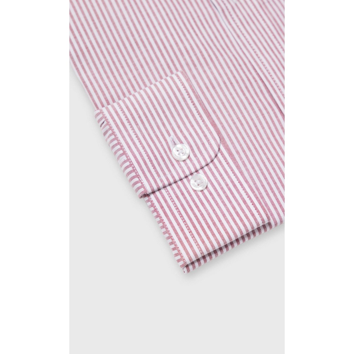 Chemise Confort fit à rayures en Oxford brique brique, ACROSS