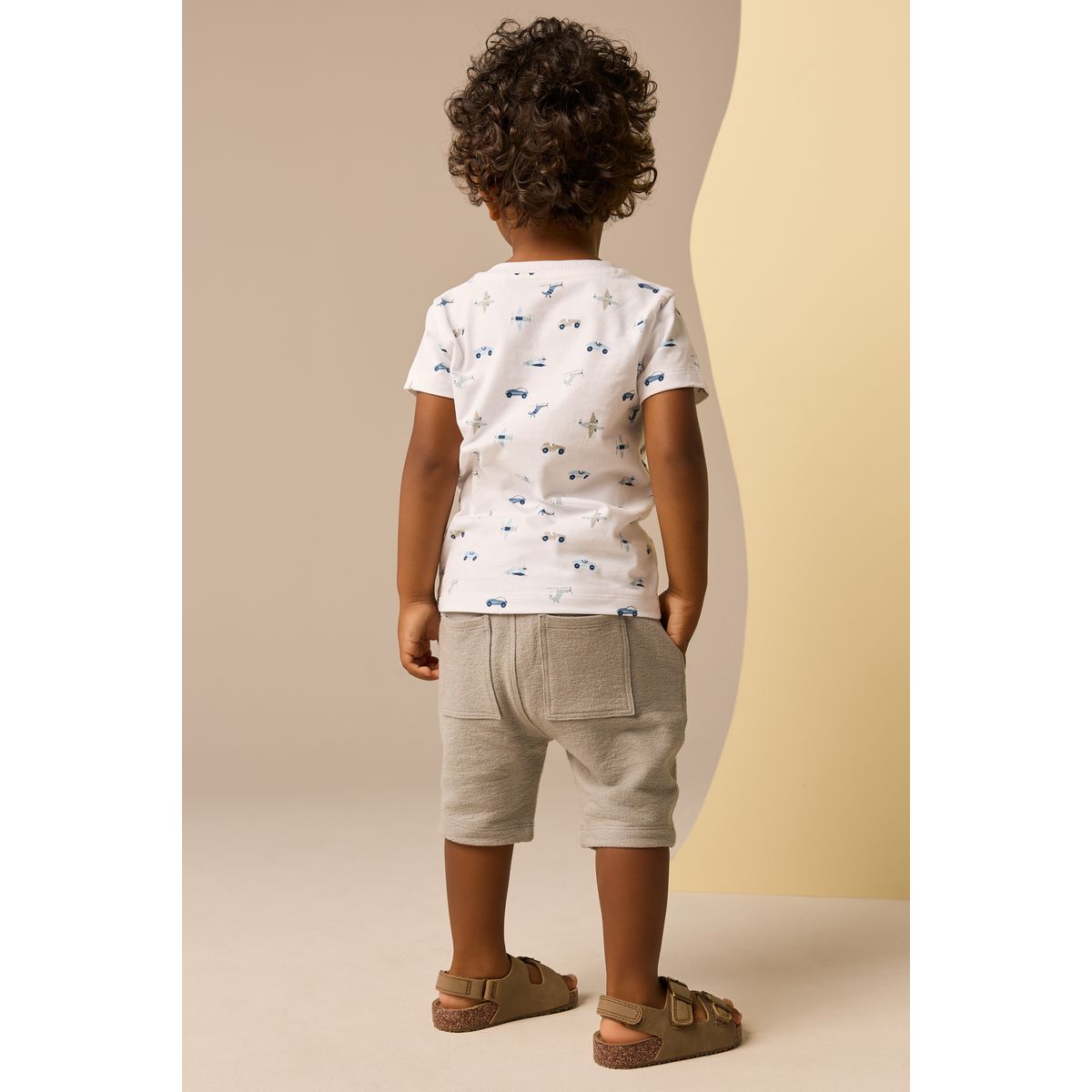 T-shirt et short imprimé transport blanc, NEXT