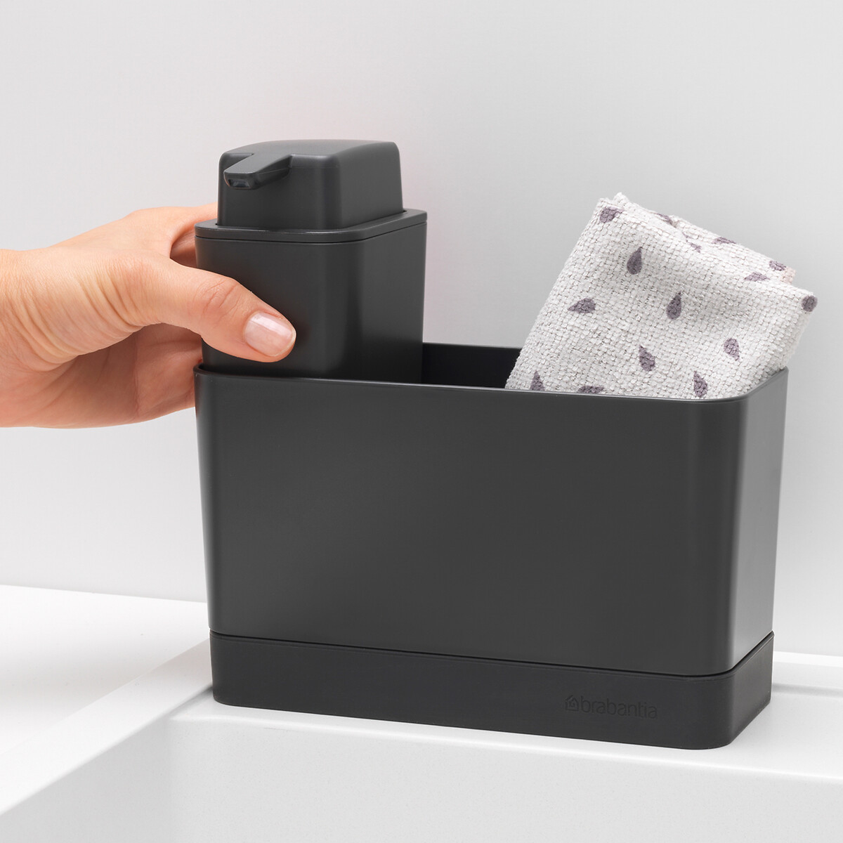 Sink Organiser Set dark grey, BRABANTIA