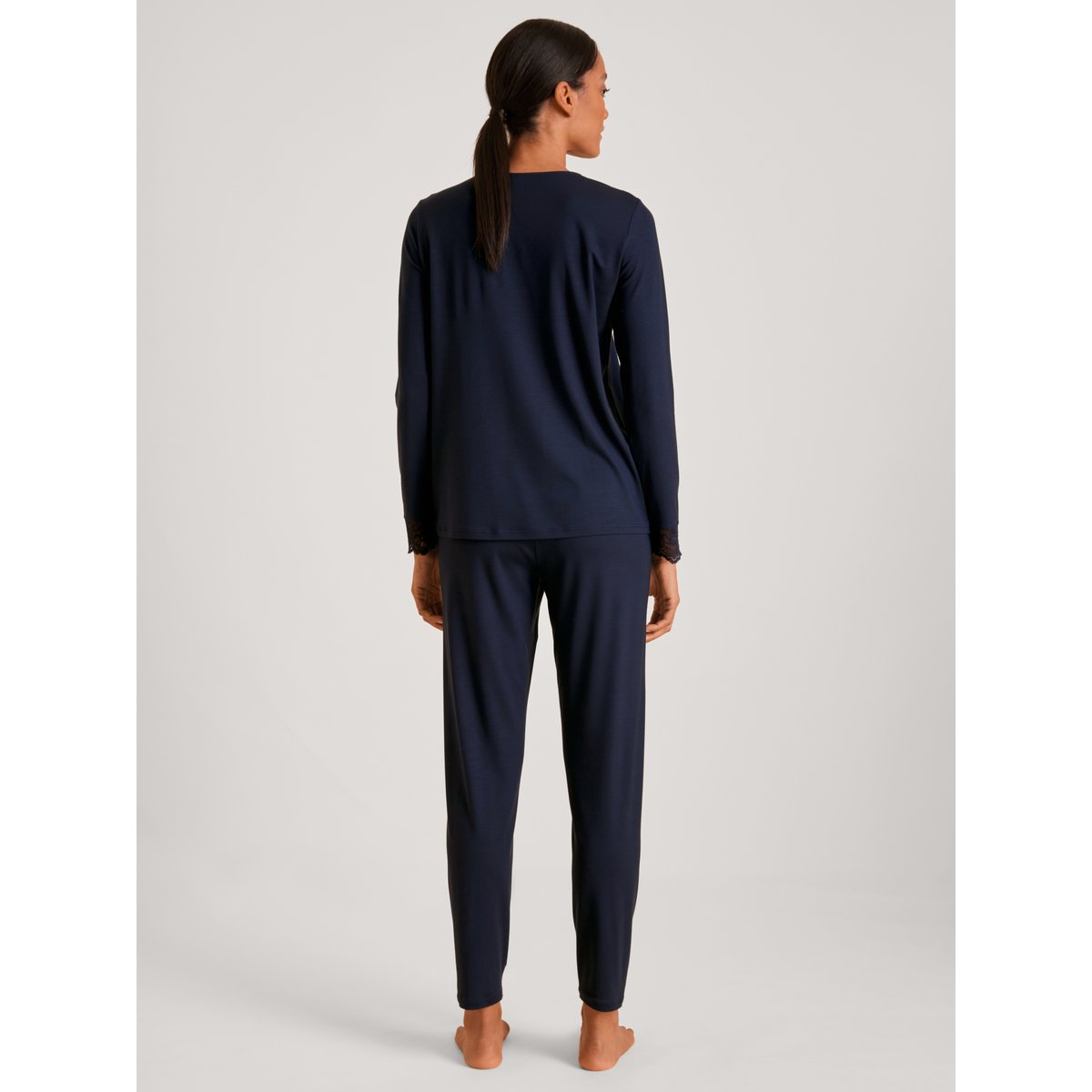 Pyjama manches longues Modal SEASON SPECIAL bleu lapis foncé, CALIDA