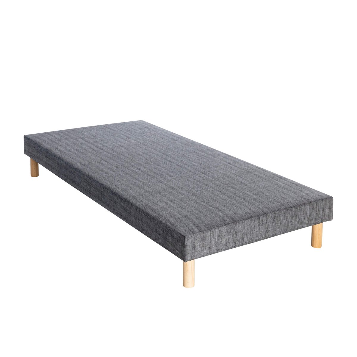 Sommier tapissier recouvert 13cm NIAGARA gris, SOMEO