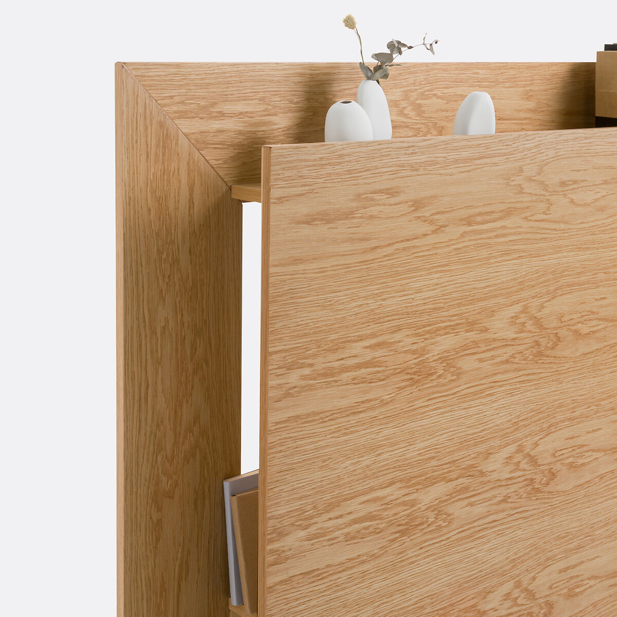 Essena Oak Veneer Storage Headboard light wood, LA REDOUTE INTERIEURS
