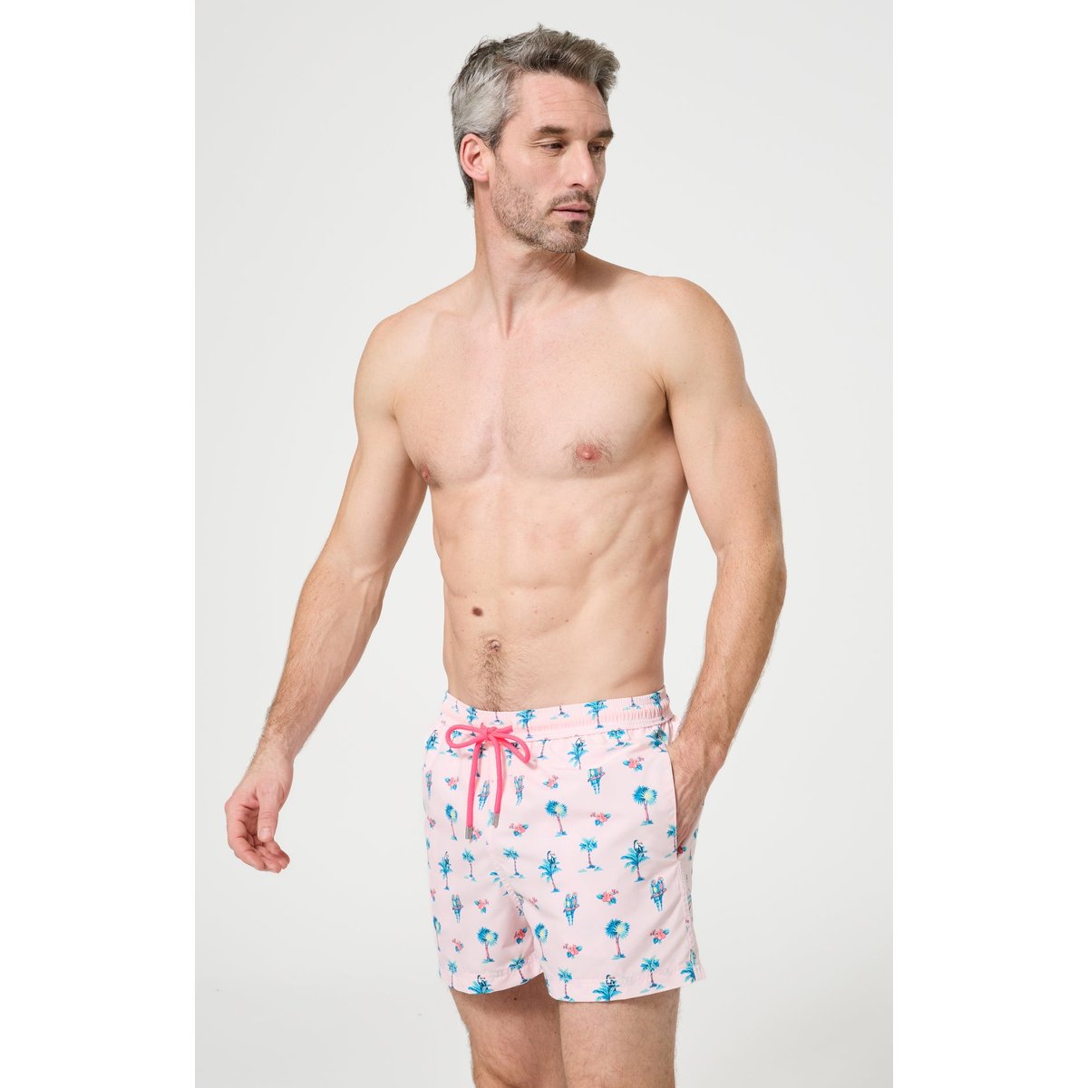 Short de bain imprimé Perroquet rose, ARTHUR