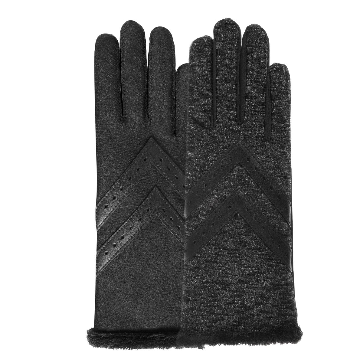 Gants tactiles en tissu recyclé, doublés chaud, taille unique multicolor imprimé, ISOTONER