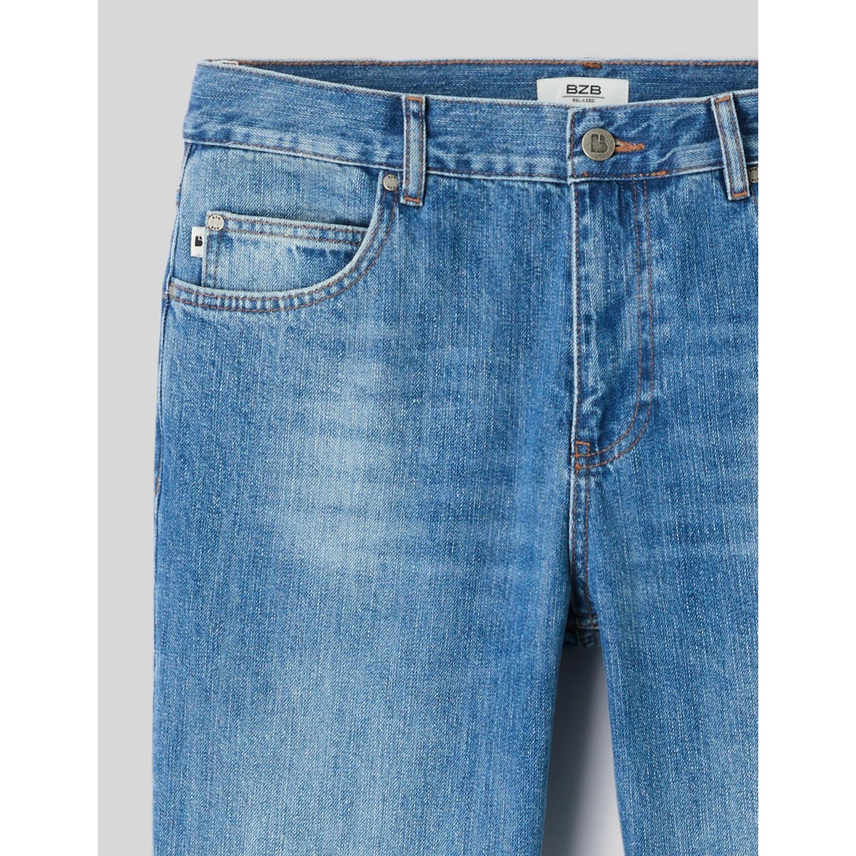 Jean relaxed 5 poches bleu foncé, BZB