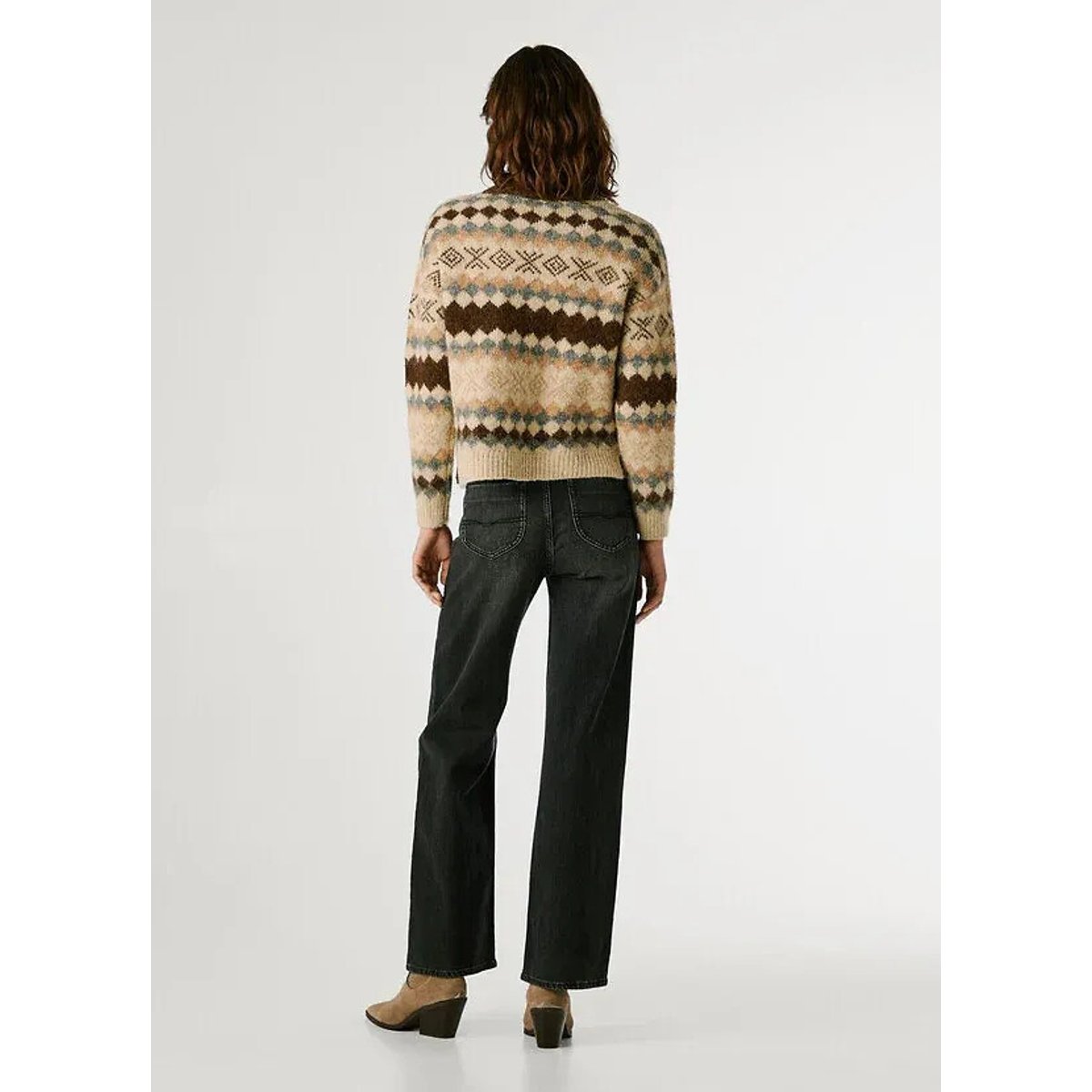 Celestine Jacquard Jumper beige/brown, PEPE JEANS