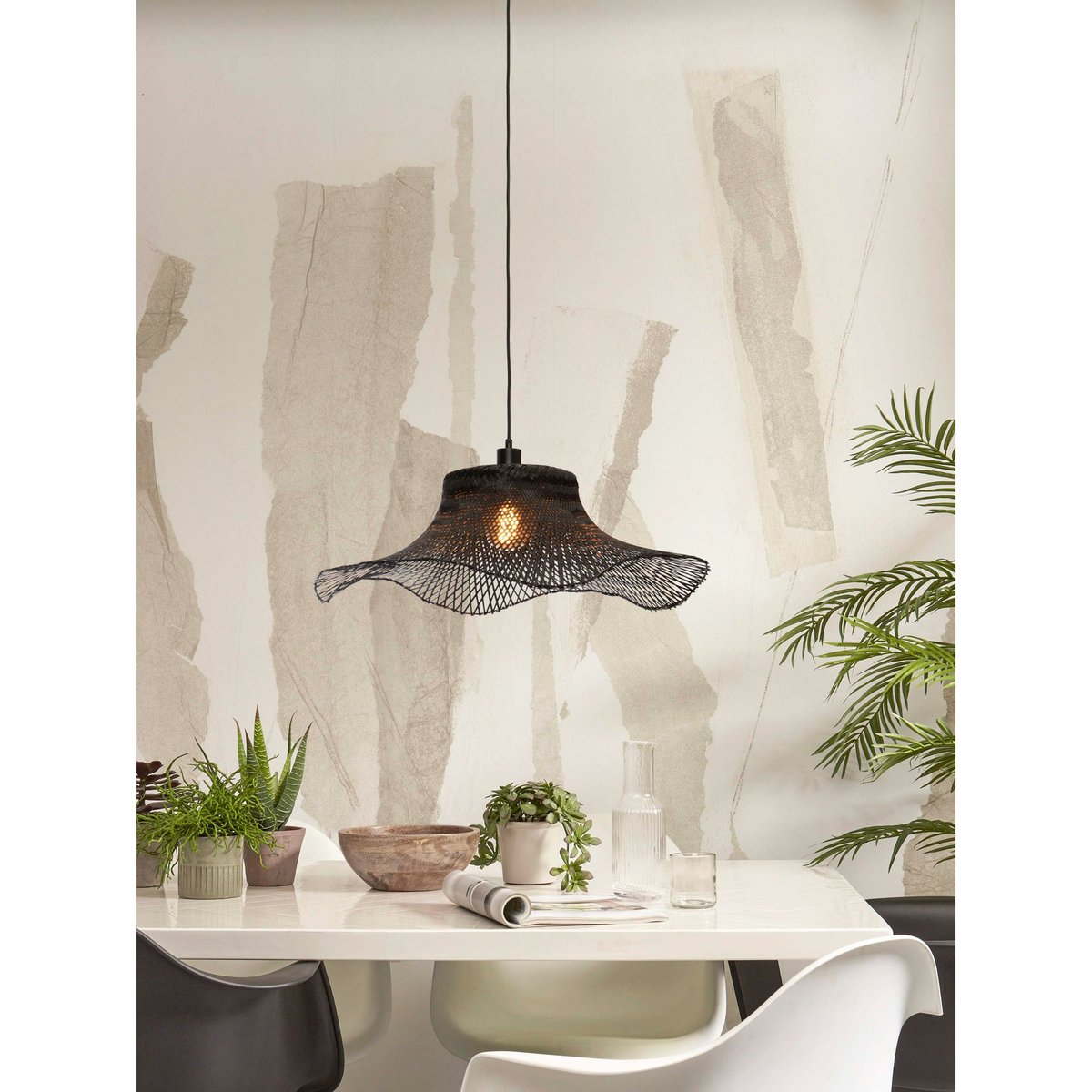Lampe Suspendue Bambou IBIZA marron foncé, GOOD & MOJO