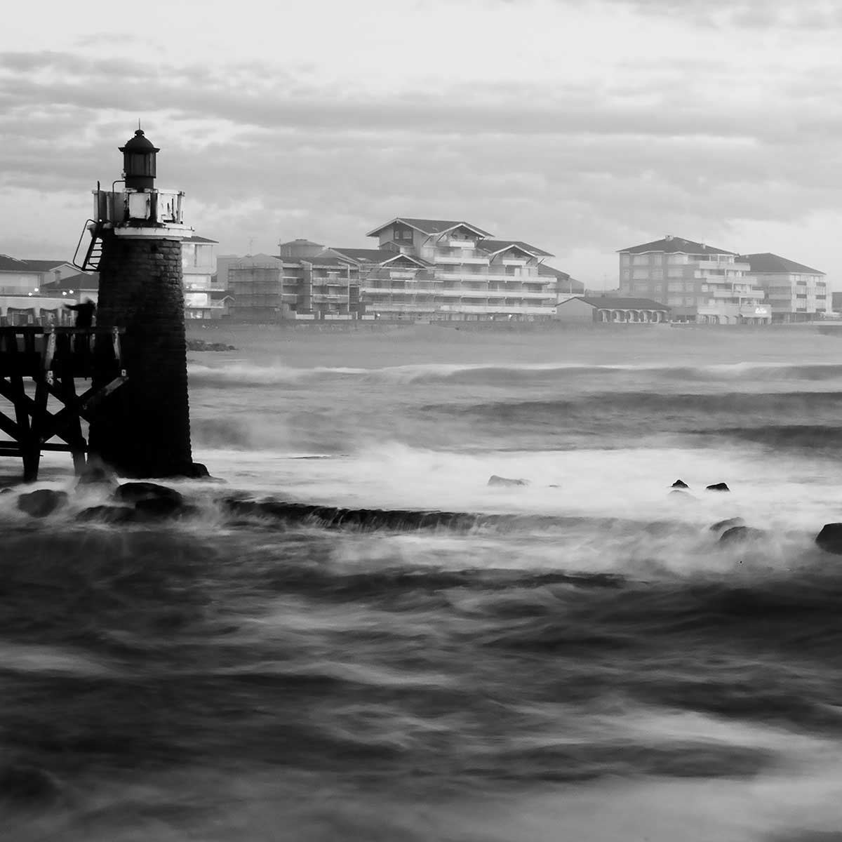 Tableau photo phare de capbreton tableau alu dibond, HEXOA