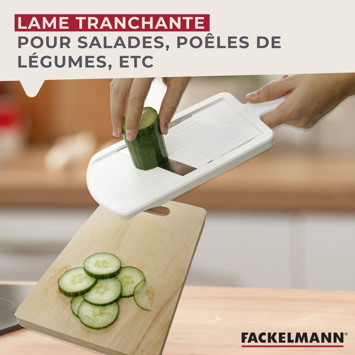 Set de 2 mandolines en plastique HANDMADE TRADITION blanc, FACKELMANN