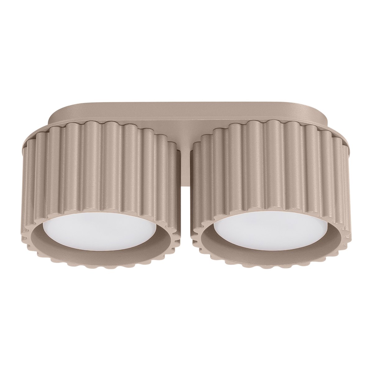 Plafonnier Aluminium Taupe Gx53 2 Aura marron, EDEN