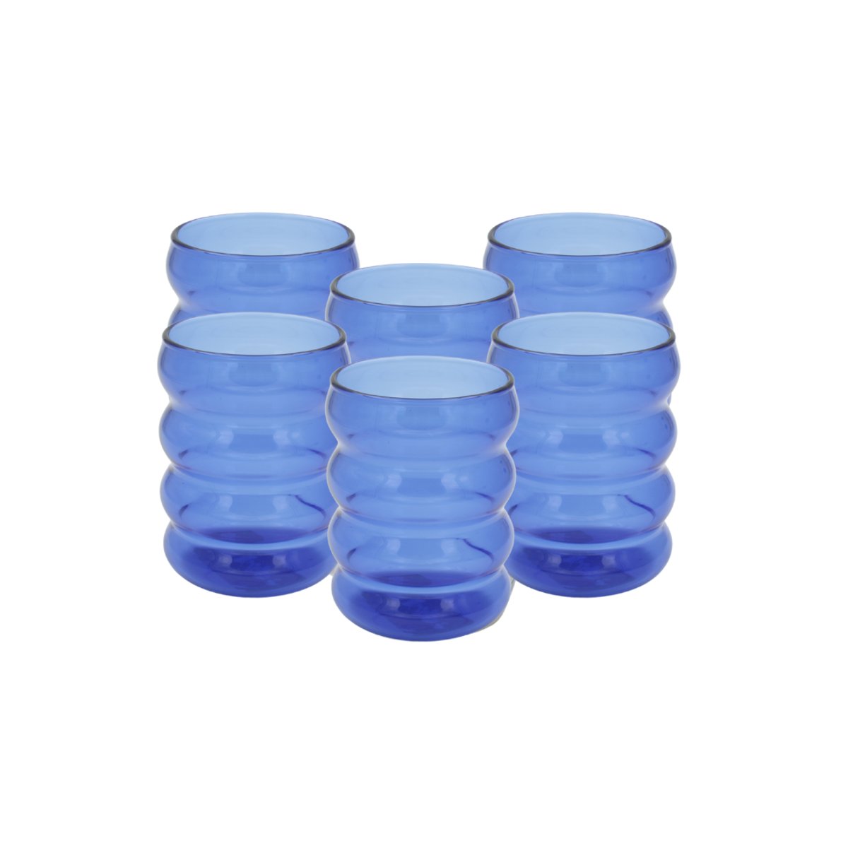 Lot de 6 verres, SANTORIN bleu, ARTIME