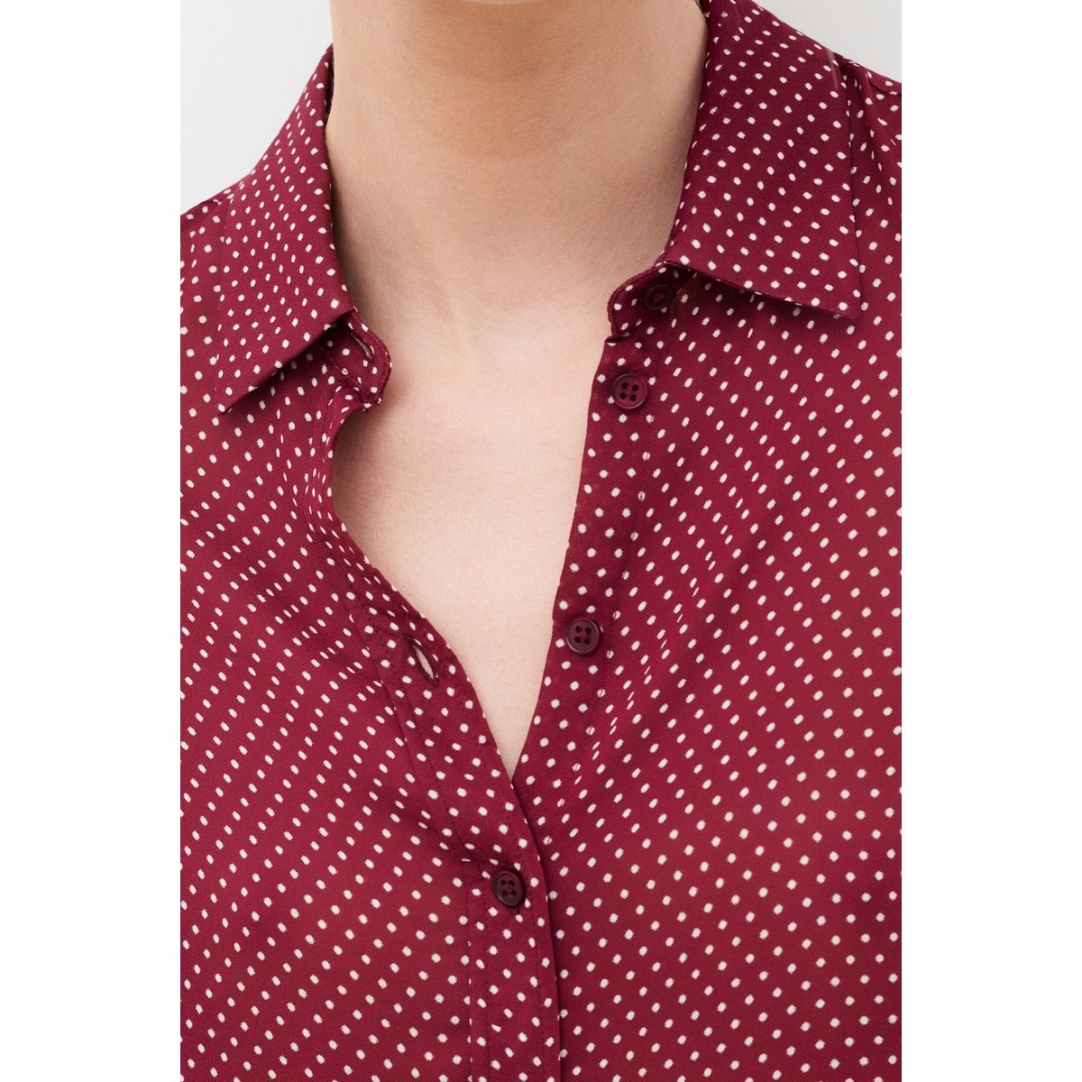 Chemise droite col chemise CBRENDA bordeaux, CAROLL