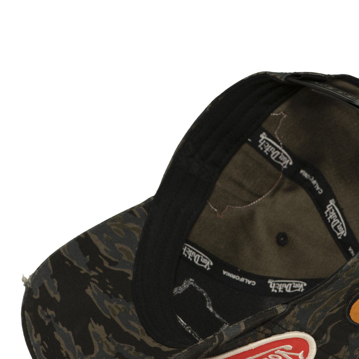 Casquette baseball KAMO kaki foncé/marron/noir/orange, VON DUTCH
