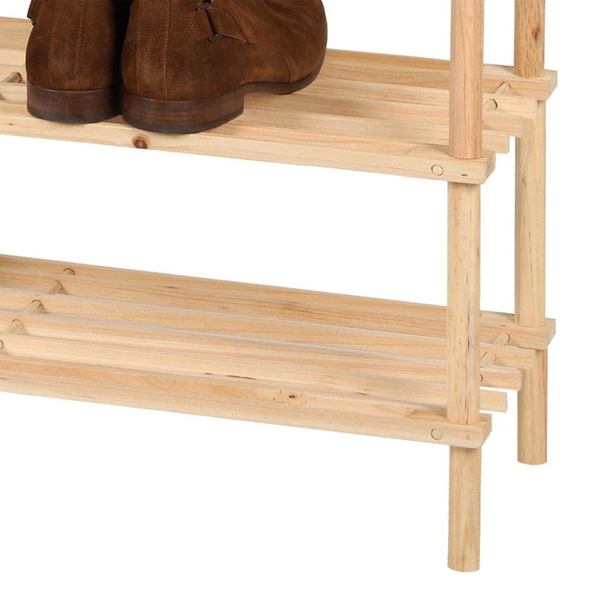 Etagère range chaussures 3 niveaux beige, DECORATIE