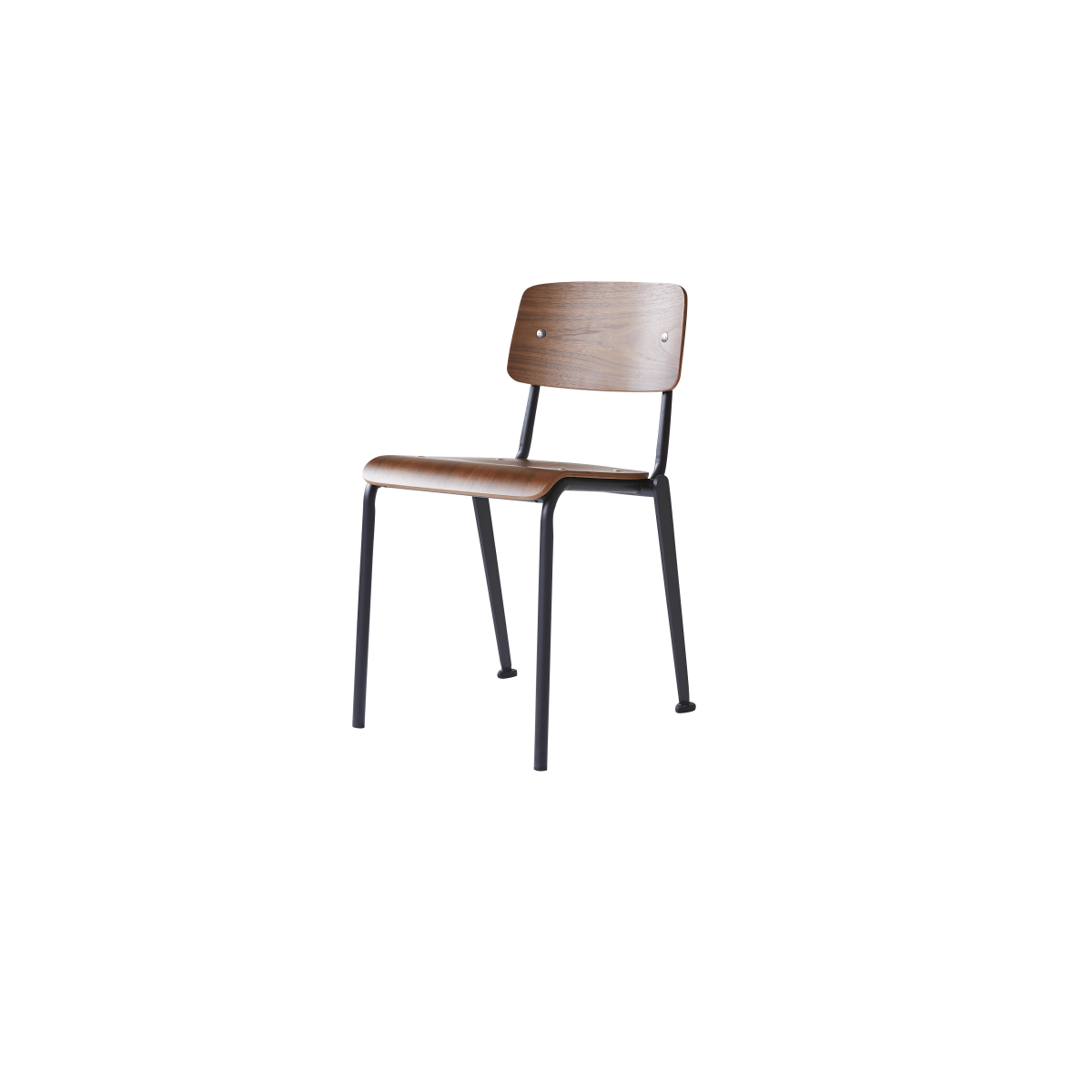 Chaise en Noyer massif, MIO noir, TIKAMOON