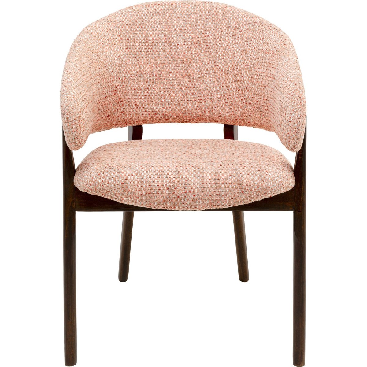 Chaise avec accoudoirs en polyester mélangé, AUGUST rose, KARE DESIGN